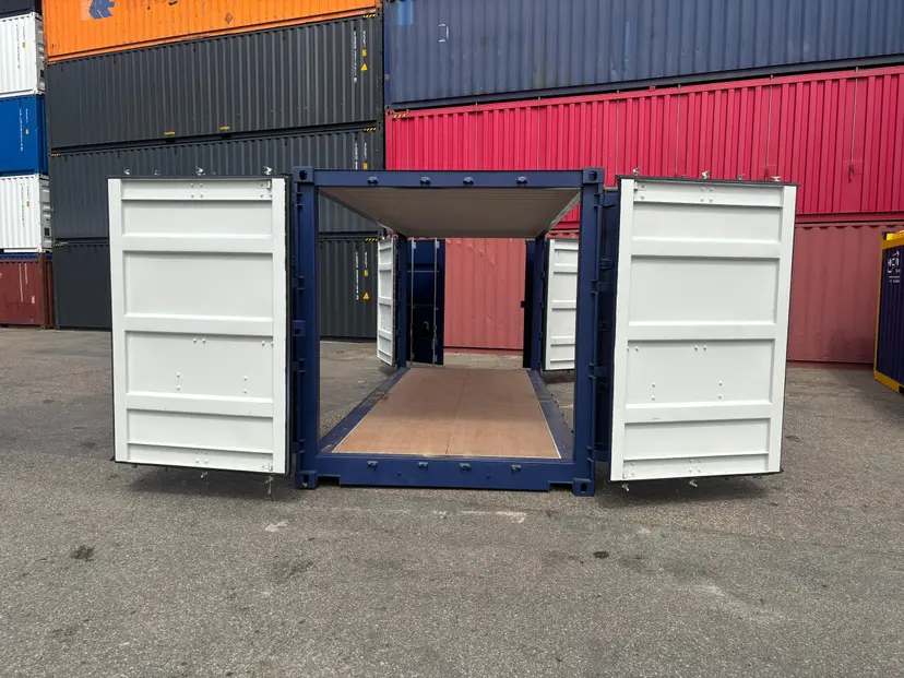 2ASO2000420RAL5013.webp 20ft All Side Open Shipping Container - Image 1