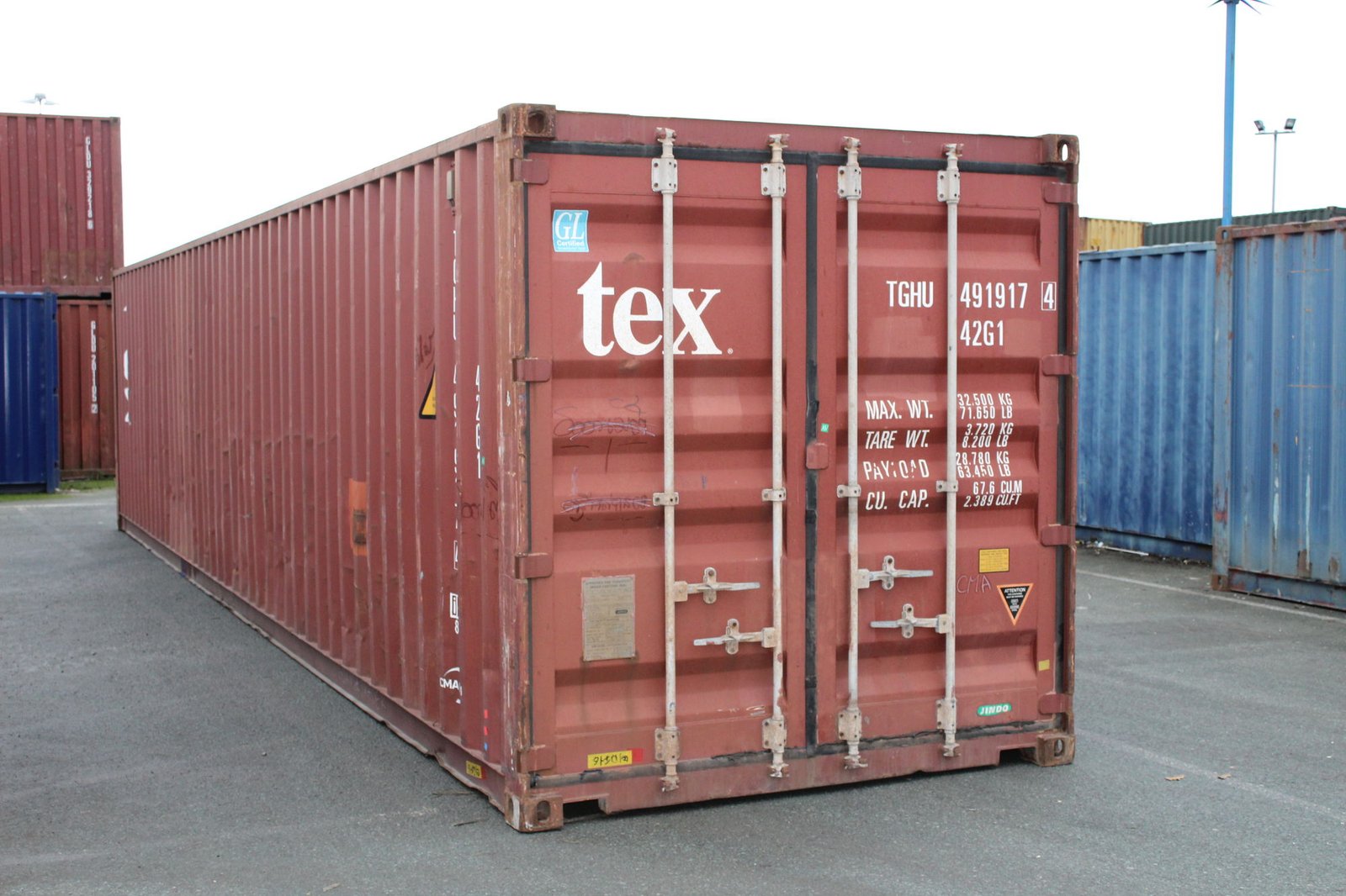 764-767-full-img_2170-207.jpg Used 40ft Shipping Containers For Sale 40ft S2 Doors - Image 1